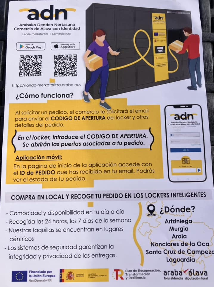 Artziniegan bizi eta erosi!! En marcha las taquillas inteligentes... consulta en tu comercio cómo utilizarlas.