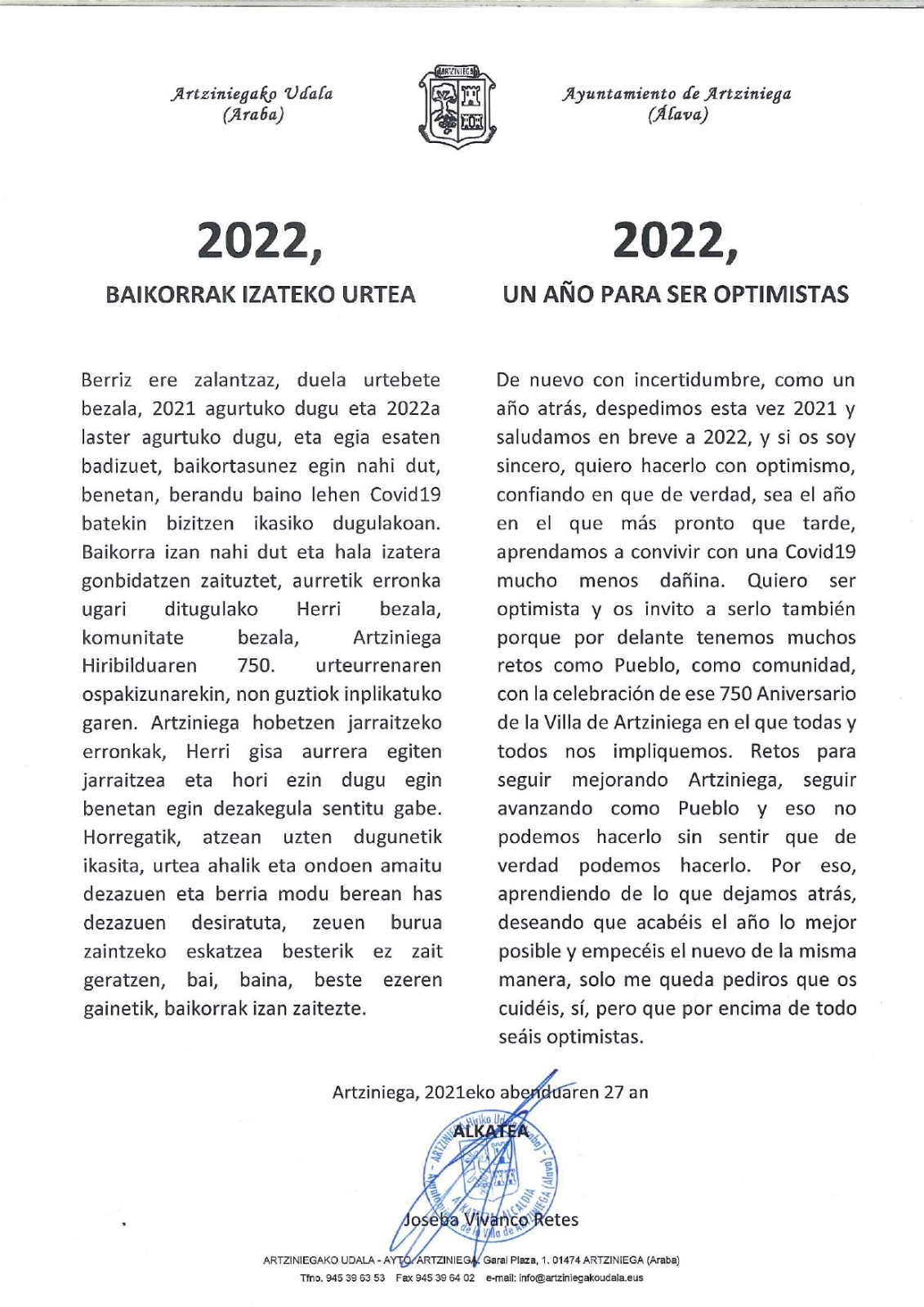 2022, UN AÑO PARA SER OPTIMISTAS