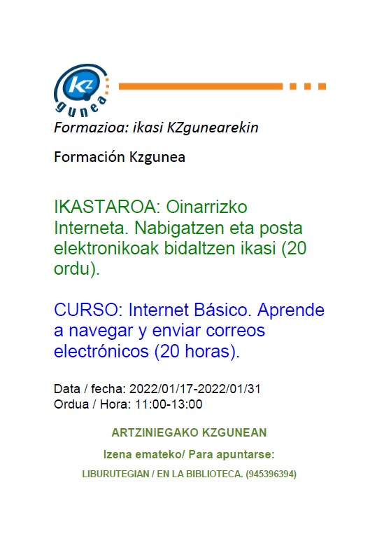 Formación Kzgunea. CURSO: Internet Básico